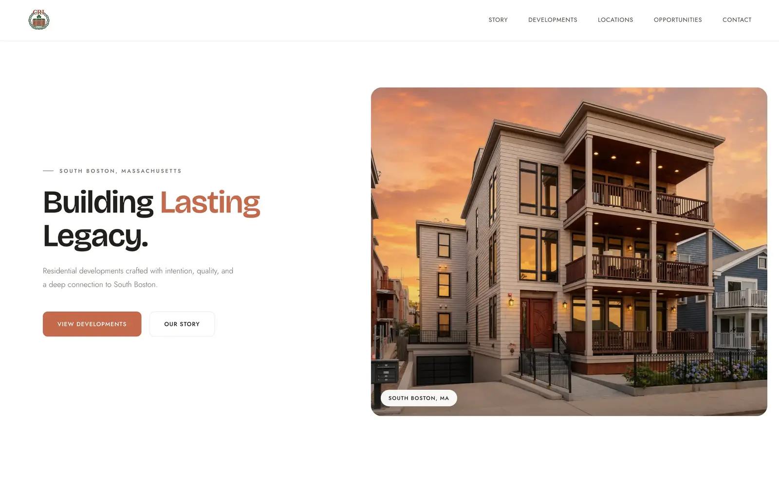 Cabot Residential website screenshot
