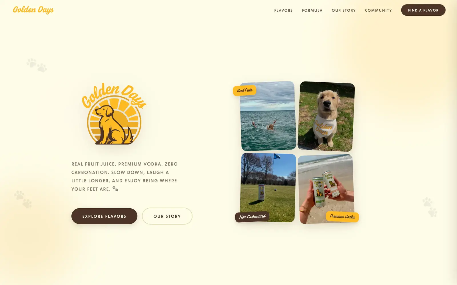 Golden Days website screenshot